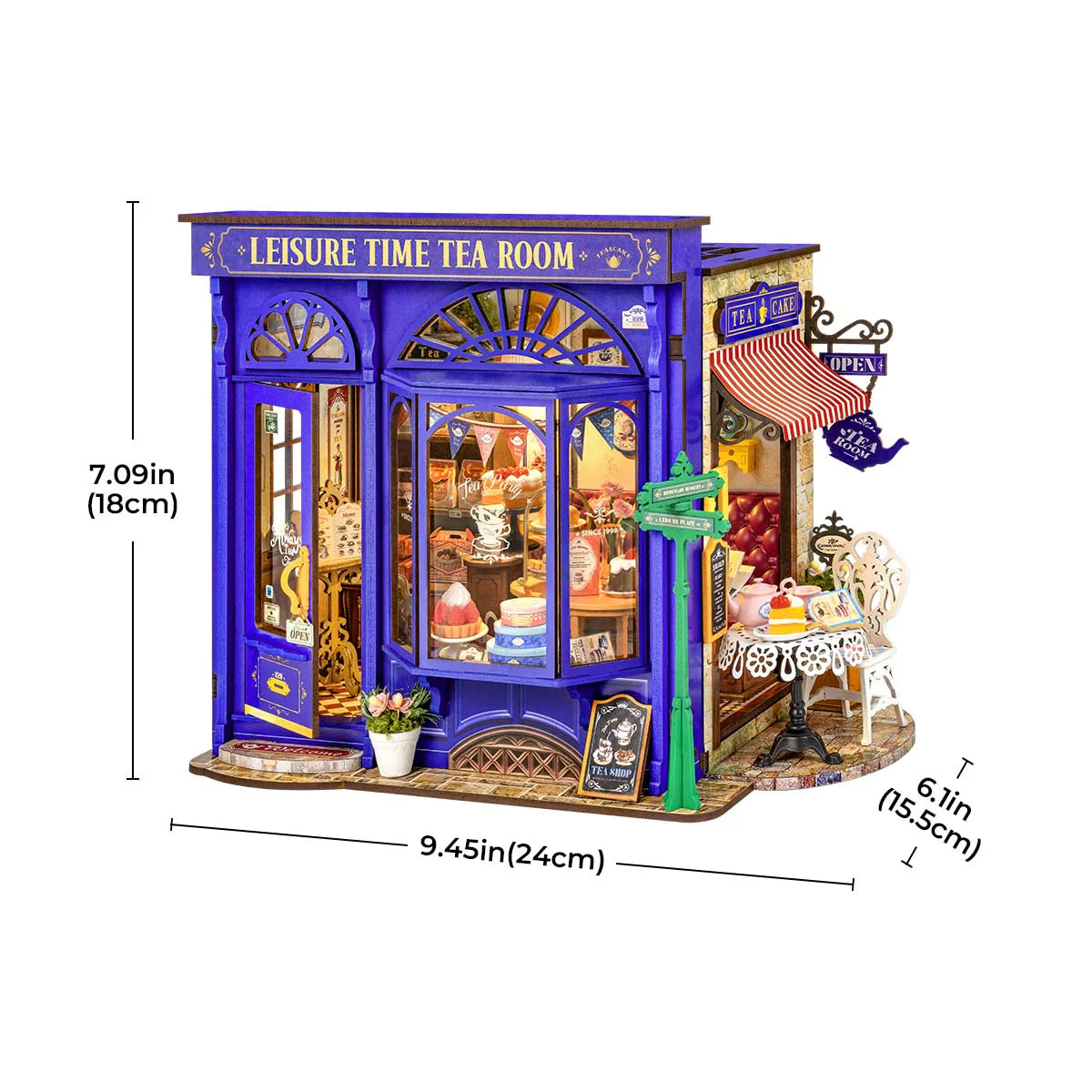 Leisure Time Tea Room - DIY Miniature House with Light