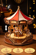 Classic Carousel - DIY Mechanical Kit with Music and Lights