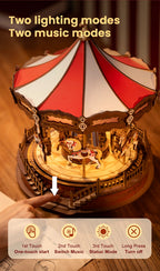 Classic Carousel - DIY Mechanical Kit with Music and Lights