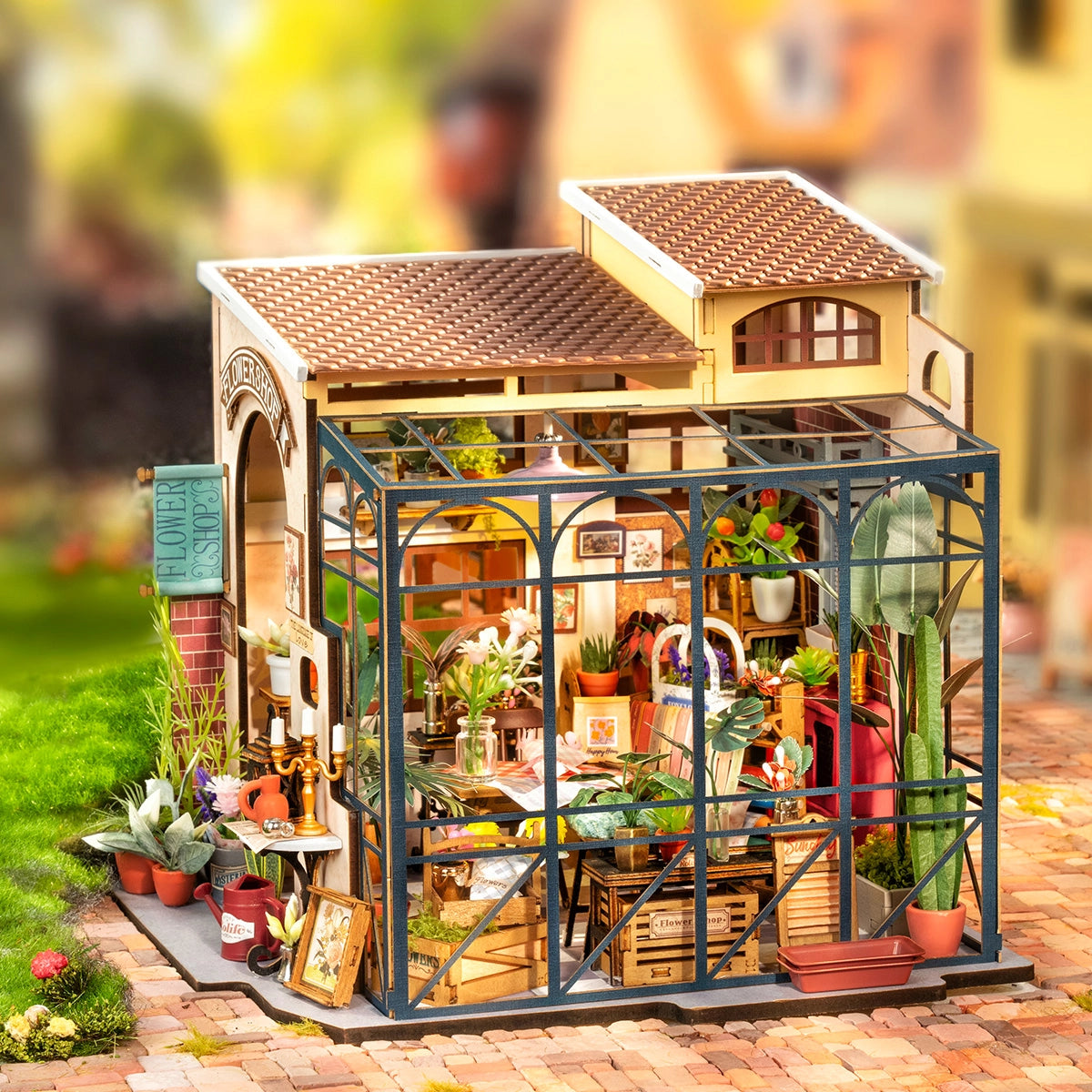 Emily's Flower Shop - DIY Miniature House with Light