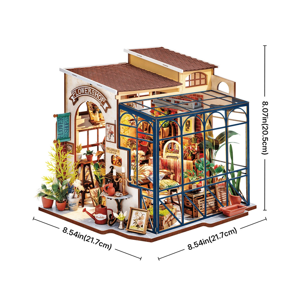 Emily's Flower Shop - DIY Miniature House with Light