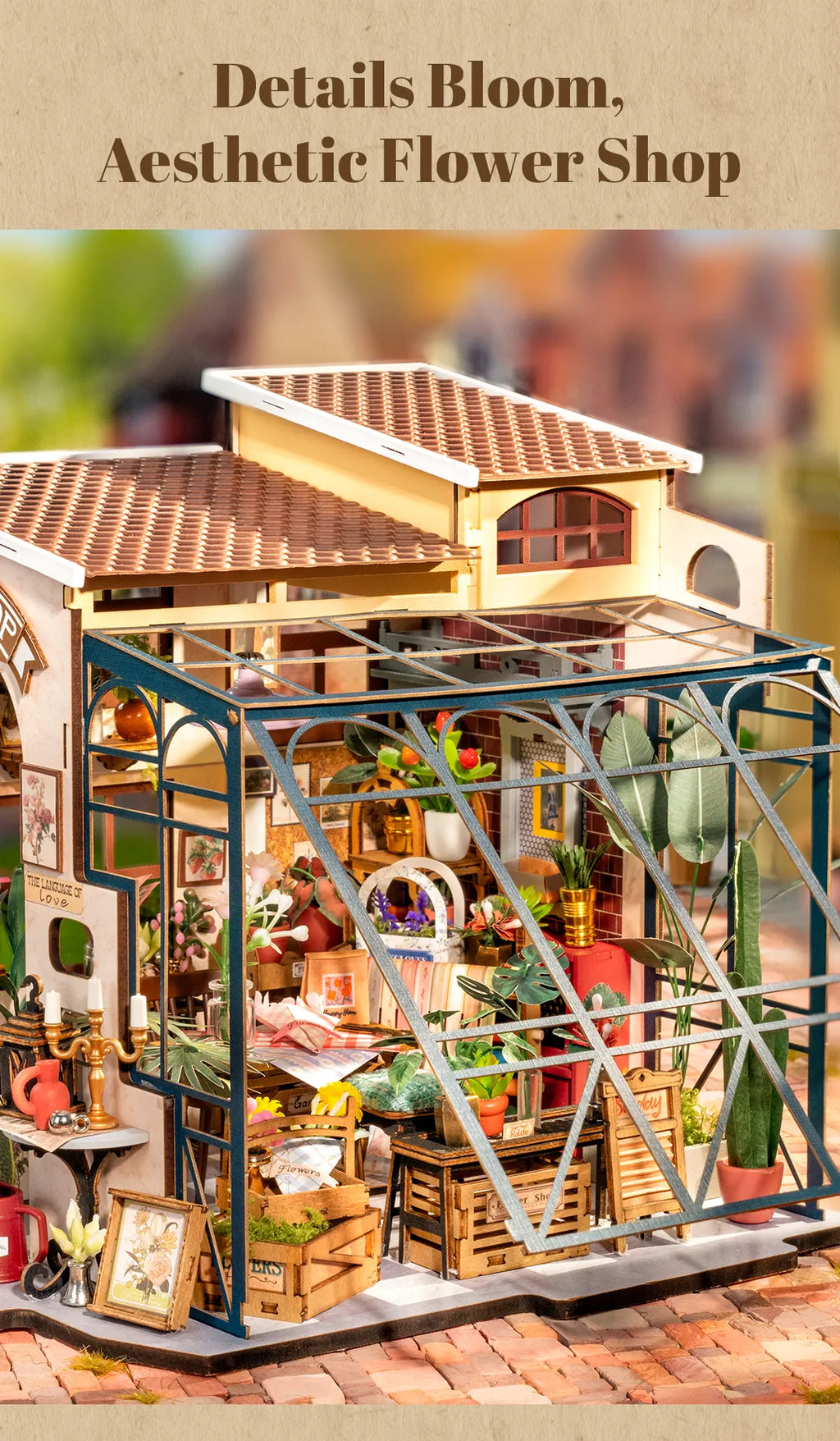 Emily's Flower Shop - DIY Miniature House with Light
