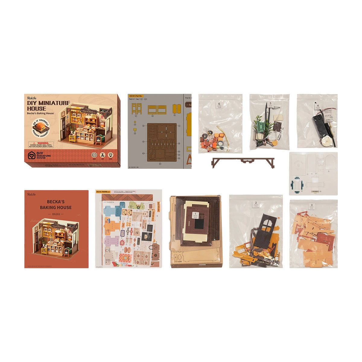 Becka's Baking House - DIY Miniature House with Light