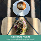 Whale Blue Portable & Reusable Stainless Steel Travel Cutlery Set