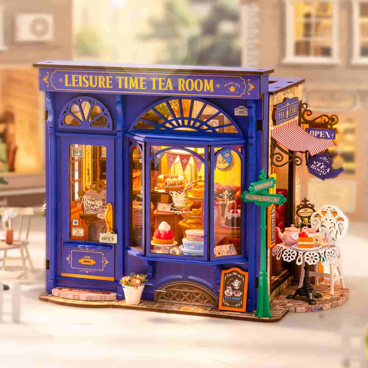 Leisure Time Tea Room - DIY Miniature House with Light