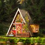 A-Frame Cabin - DIY Miniature House with Light