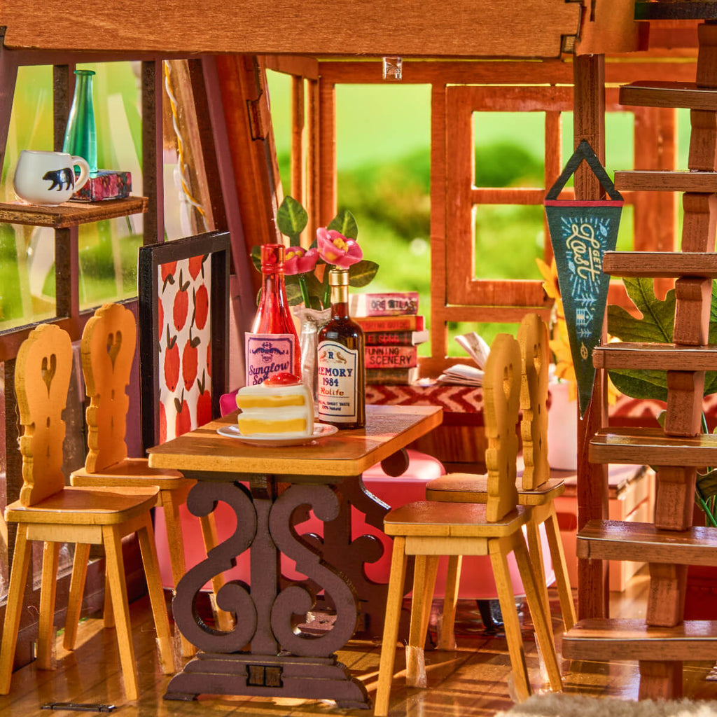 A-Frame Cabin - DIY Miniature House with Light