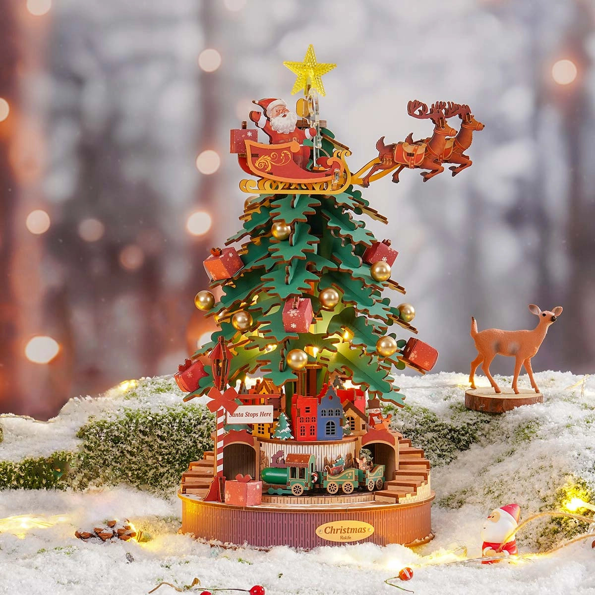 Christmas Melody - DIY Mechanical Kit with Music and Lights