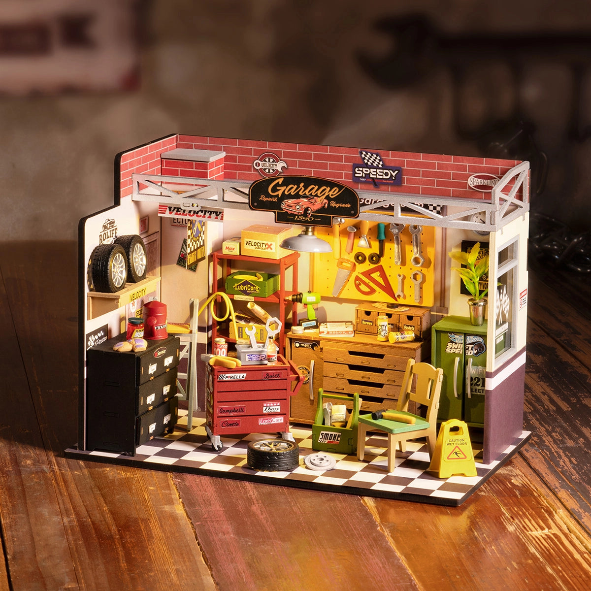 Garage Workshop - DIY Miniature House with Light