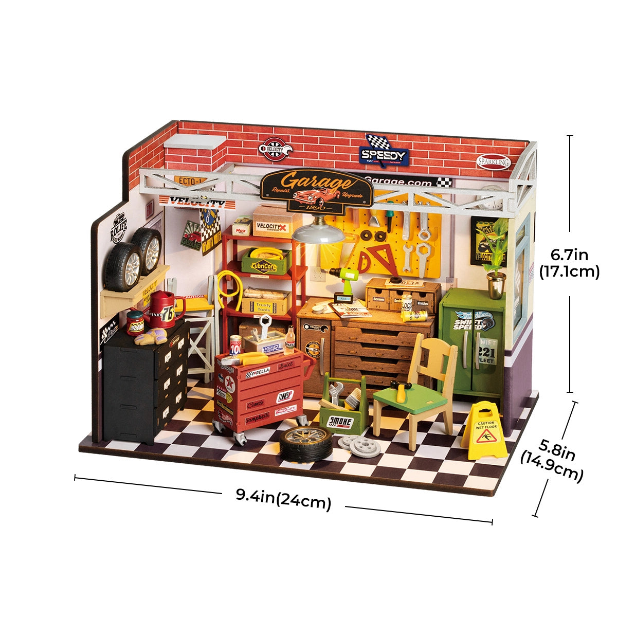 Garage Workshop - DIY Miniature House with Light