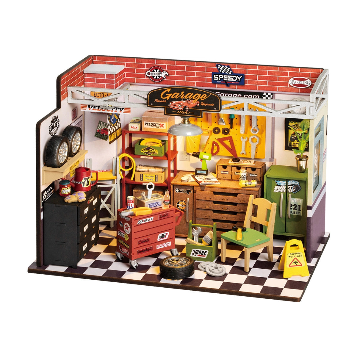 Garage Workshop - DIY Miniature House with Light