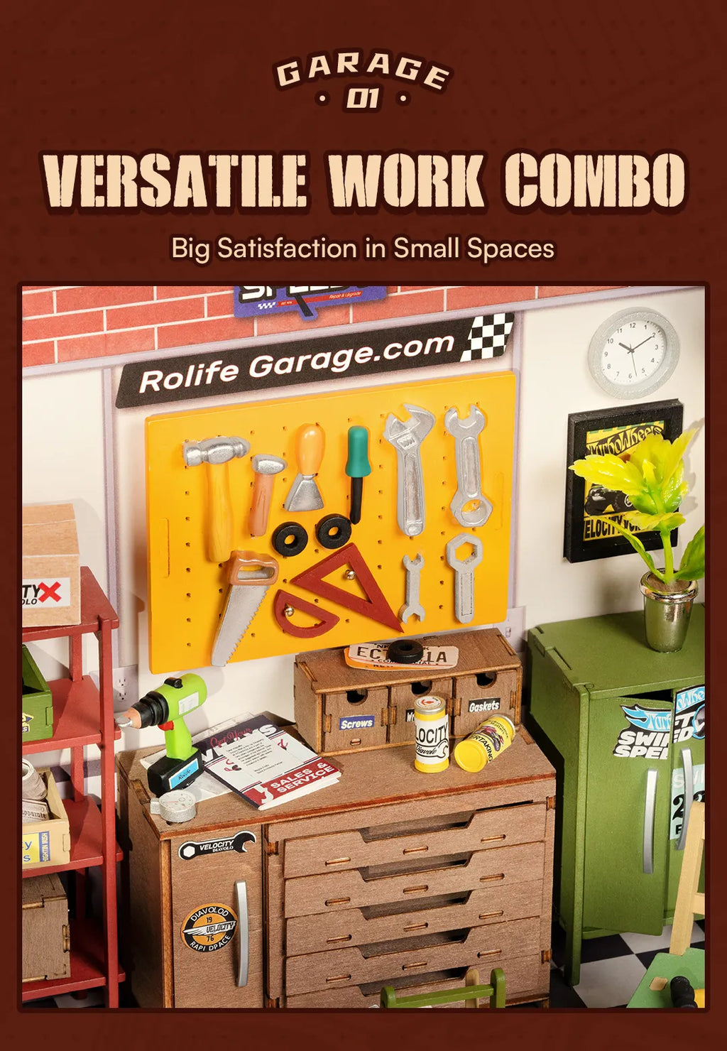 Garage Workshop - DIY Miniature House with Light