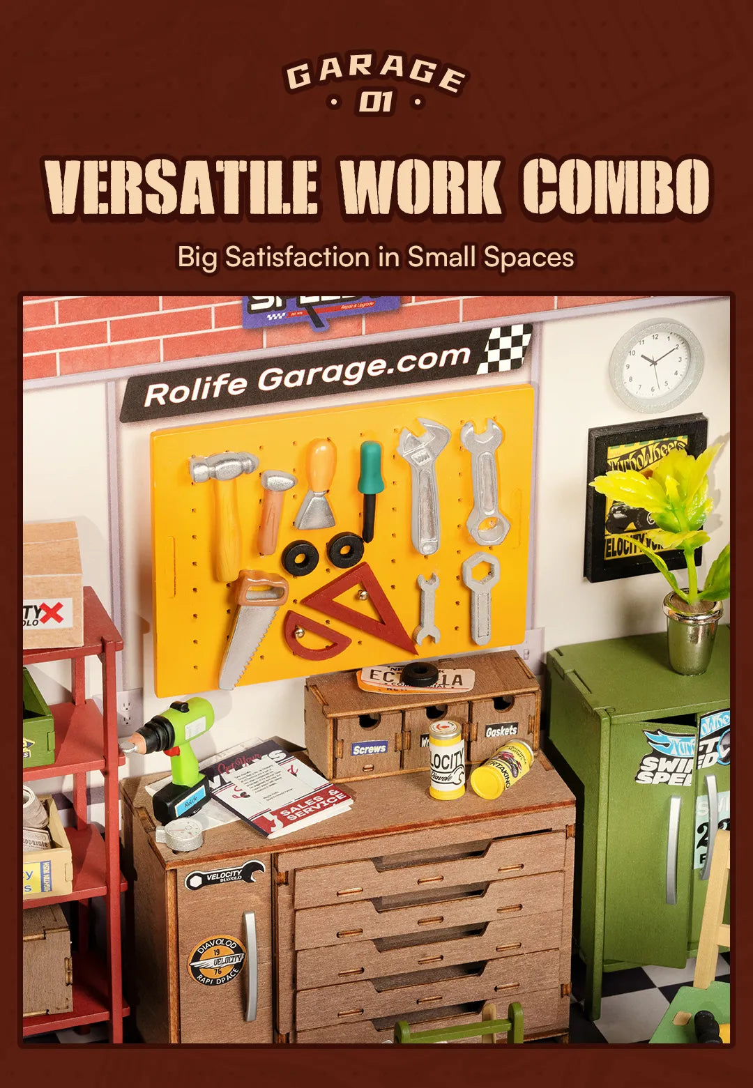 Garage Workshop - DIY Miniature House with Light