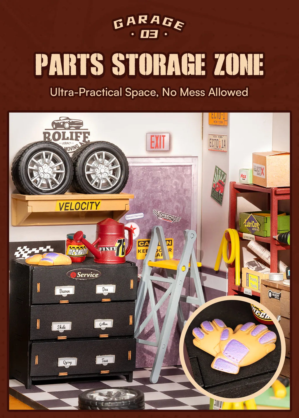 Garage Workshop - DIY Miniature House with Light