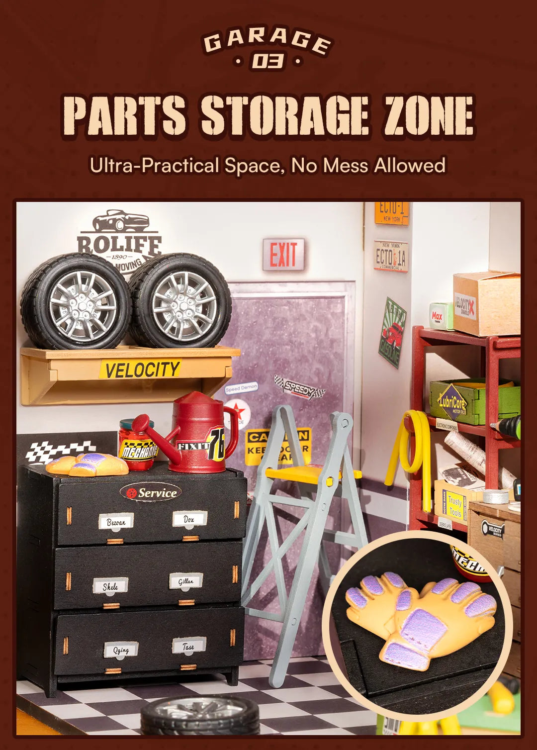 Garage Workshop - DIY Miniature House with Light